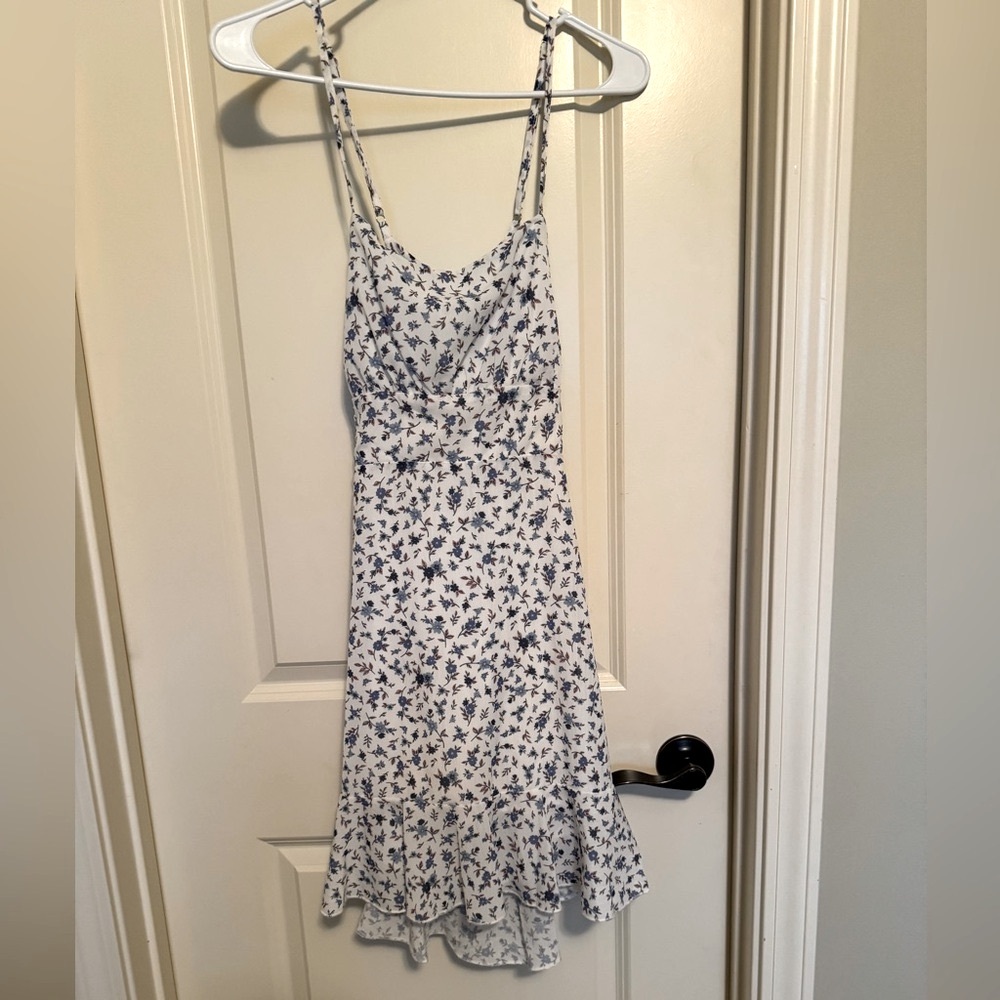 Showpo Blue Floral High Low Dress